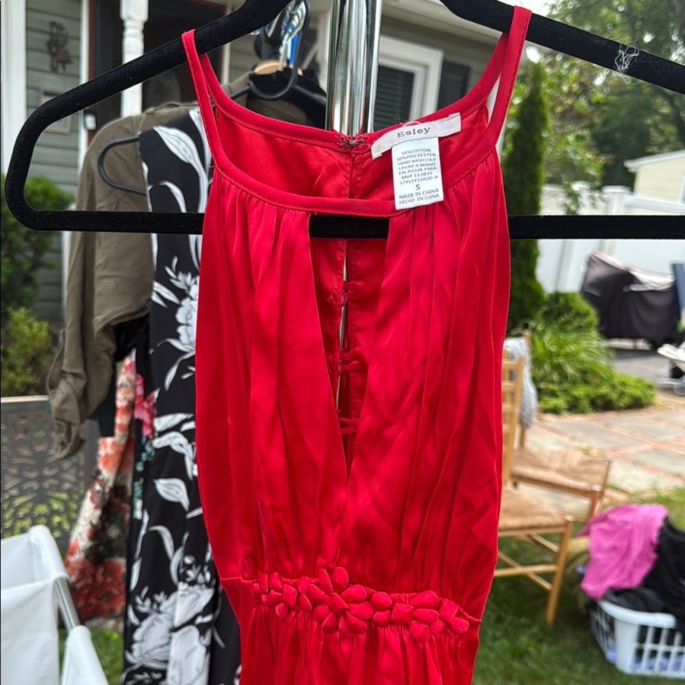 Esley Red Midi Dress